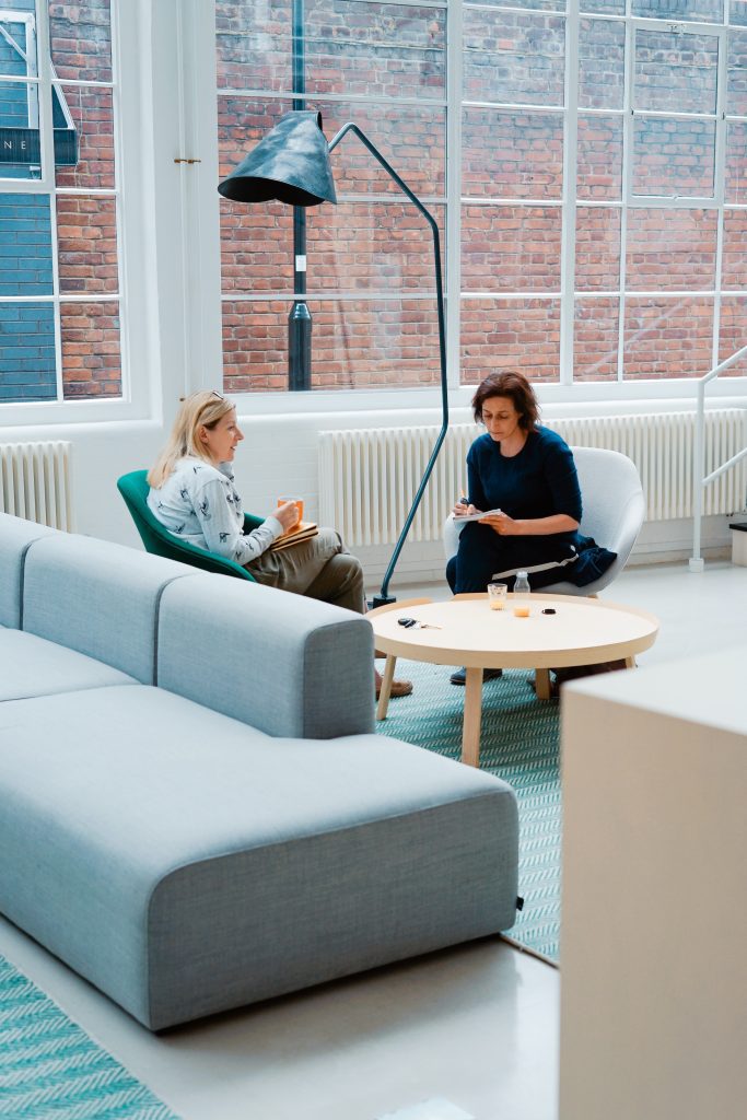 Two women meeting